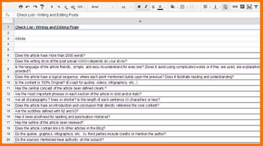 perfect blog post checklist