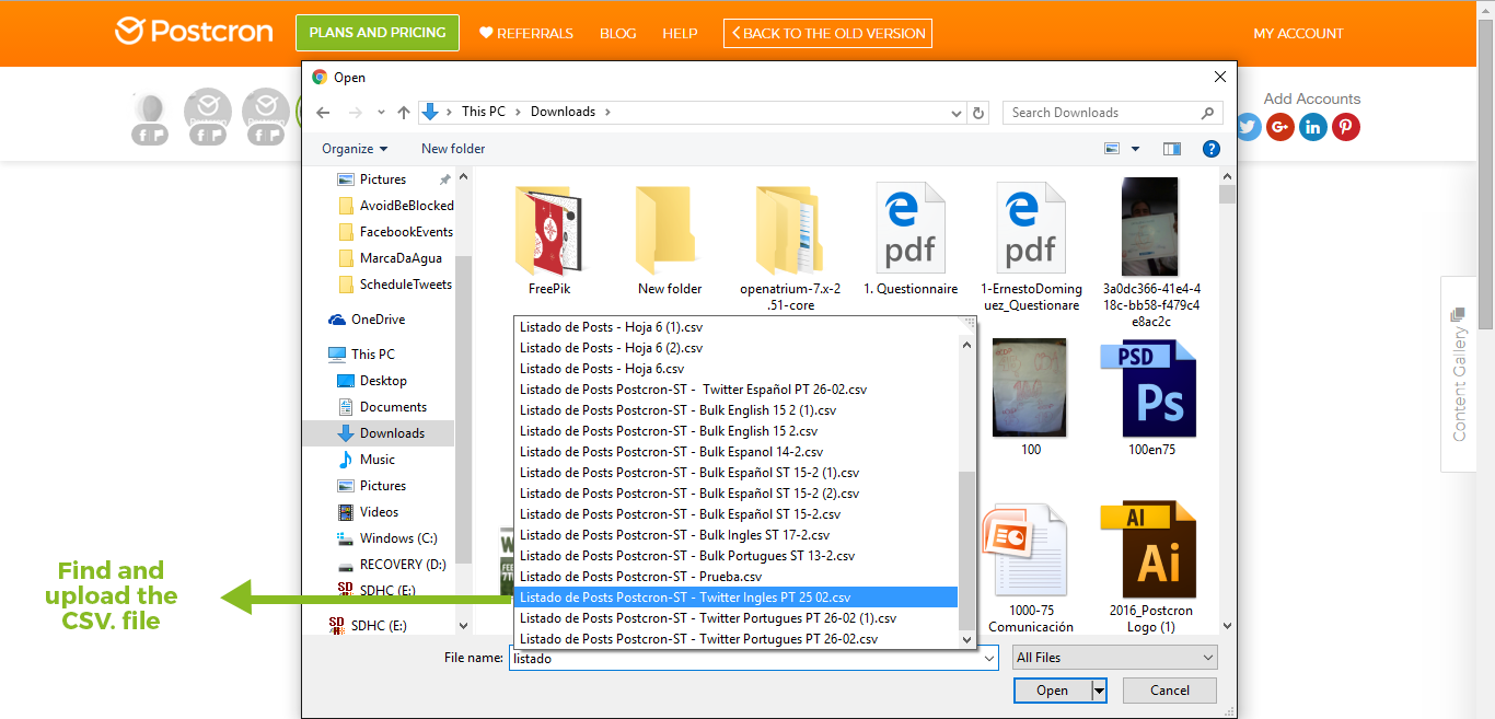schedule tweets bulk uploader