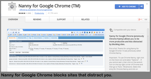 Nanny for Chrome will help you working from home