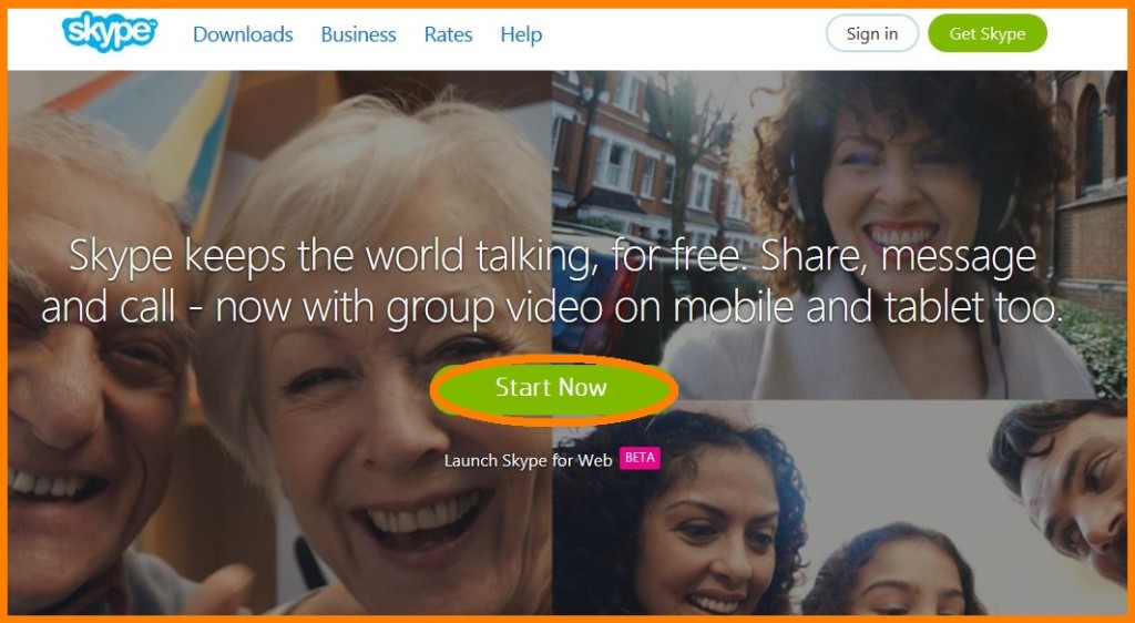 skype start now calls to action