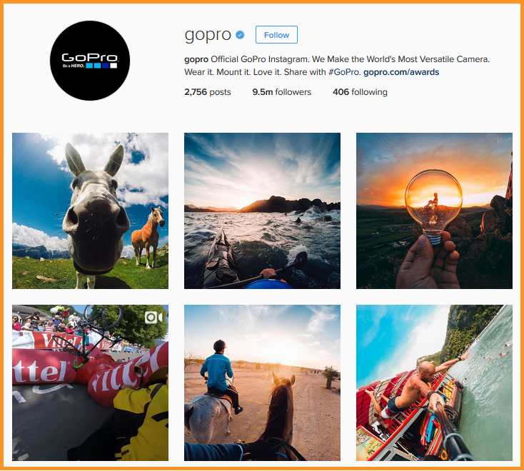 visual content gopro instagram account