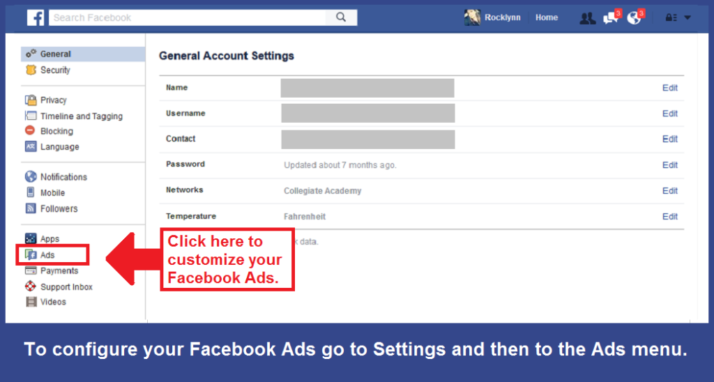 facebook ads setting ads
