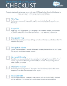 Checklist of SEO tips to help increase website traffic