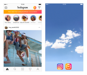 Image of full screen vertical video in IGTV app