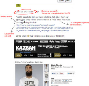 bicicleta a cambio de compra