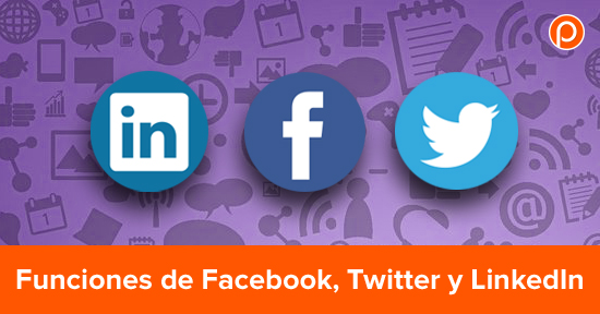 Nuevas funciones de Facebook, Twitter y LinkedIn