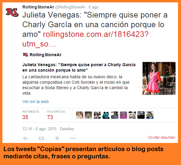 Tweets copia en tus campañas en Twitter
