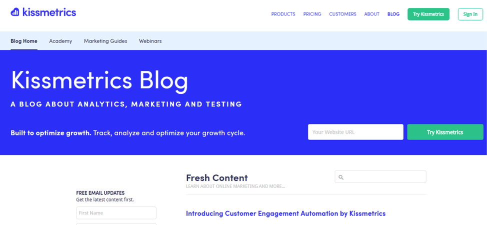 Blog de Kissmetrics