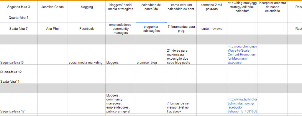 calendario de conteudo-postcron