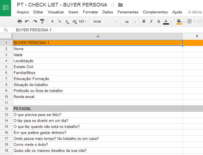 check list buyer persona