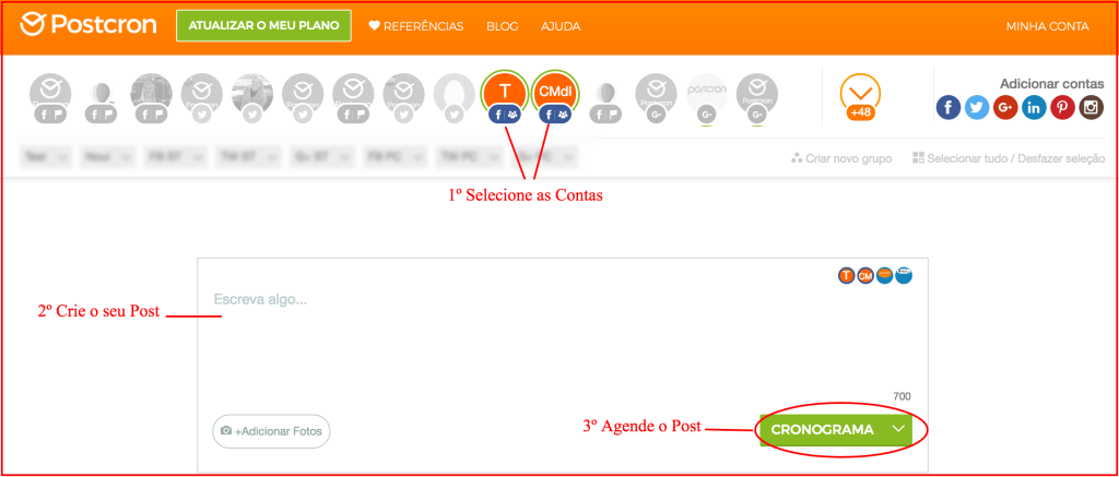 Agendar posts nos grupos do Facebook