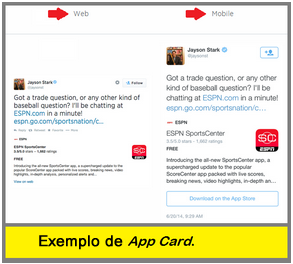 Exemplo de App Card