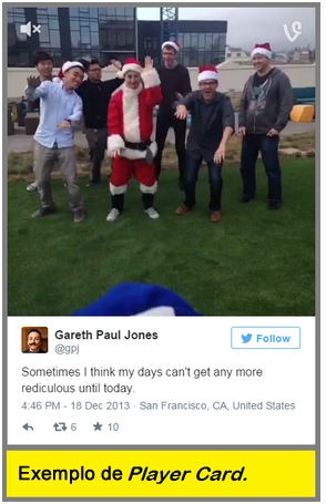 Exemplo de Player Card