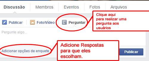 funções do facebook