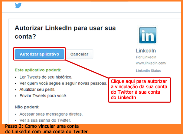 vincular twitter e linkedin - estatísticas do twitter