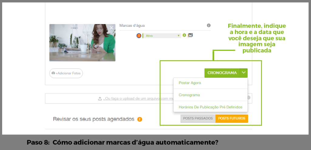 Agendar Postagens no Postcron com marca d’água